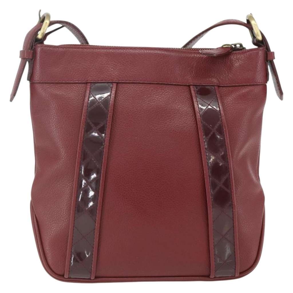 Burberry Vintage Shoulder Bag Red Leather Good condition - Back View