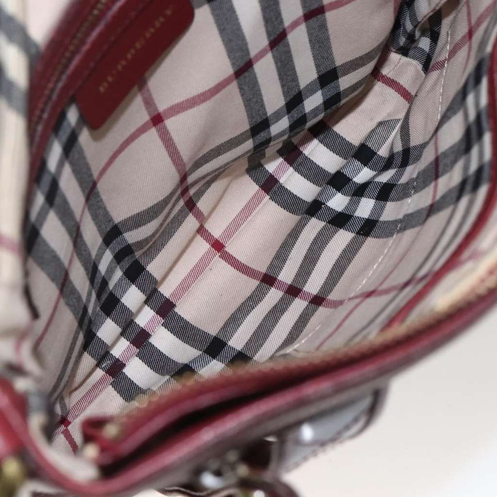 Burberry Vintage Shoulder Bag Red Leather Good condition - Box View