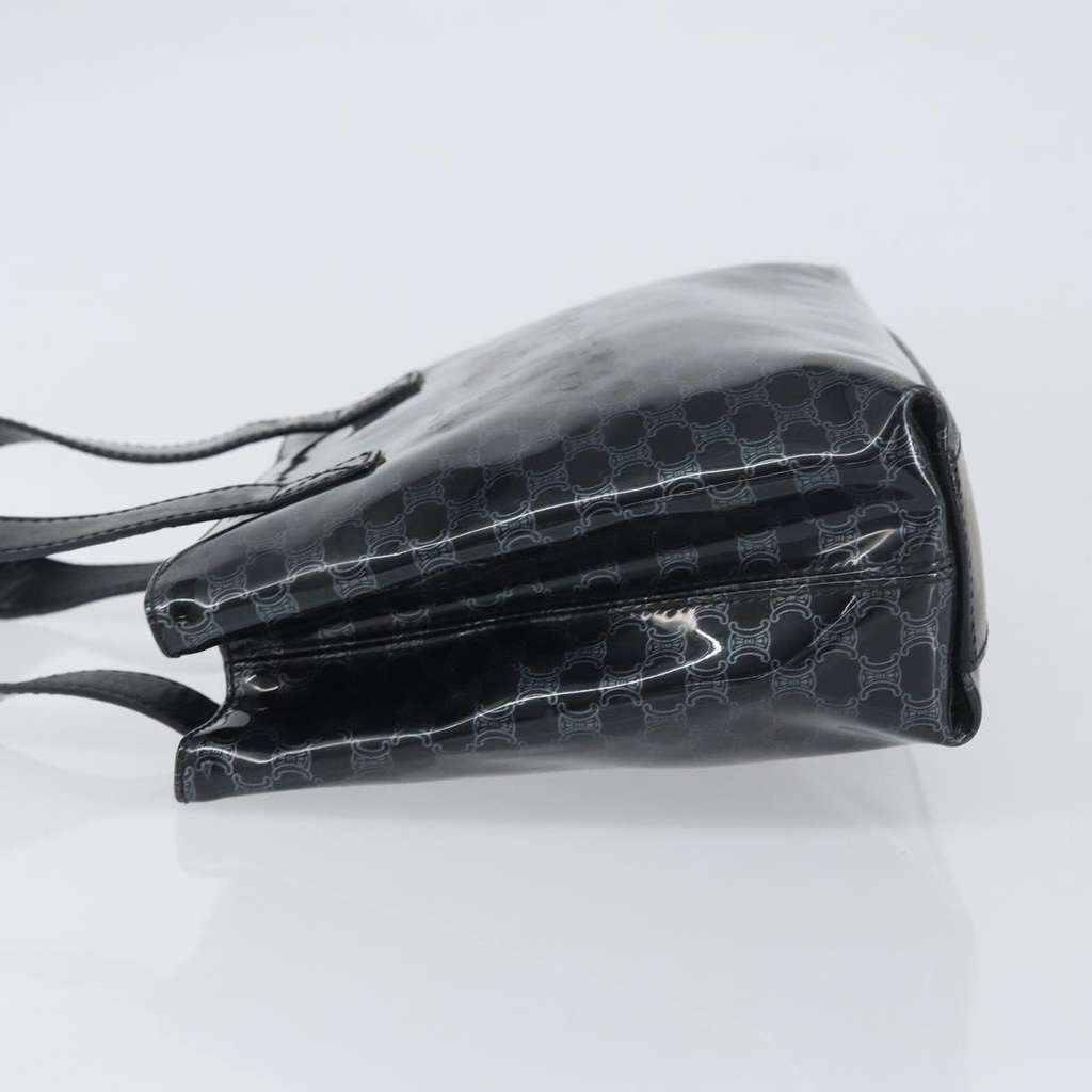 Celine Vintage Macadam Shopper Tote Black Plastic Good condition - Model View