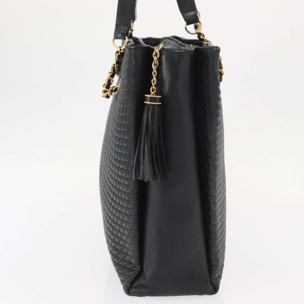 Bally Vintage Tote Bag Black Leather Good condition - Model View