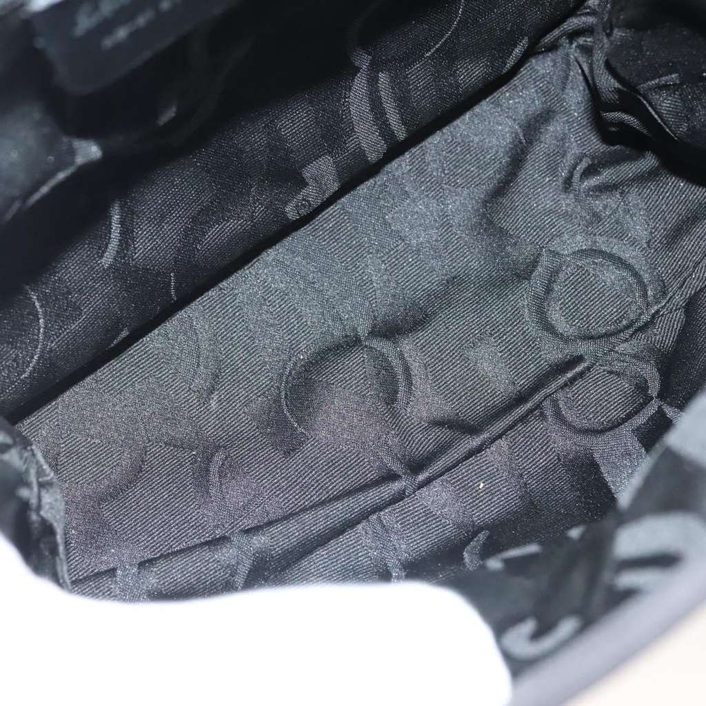 Salvatore Ferragamo Vala Shoulder Bag Black Canvas Good condition - Box View