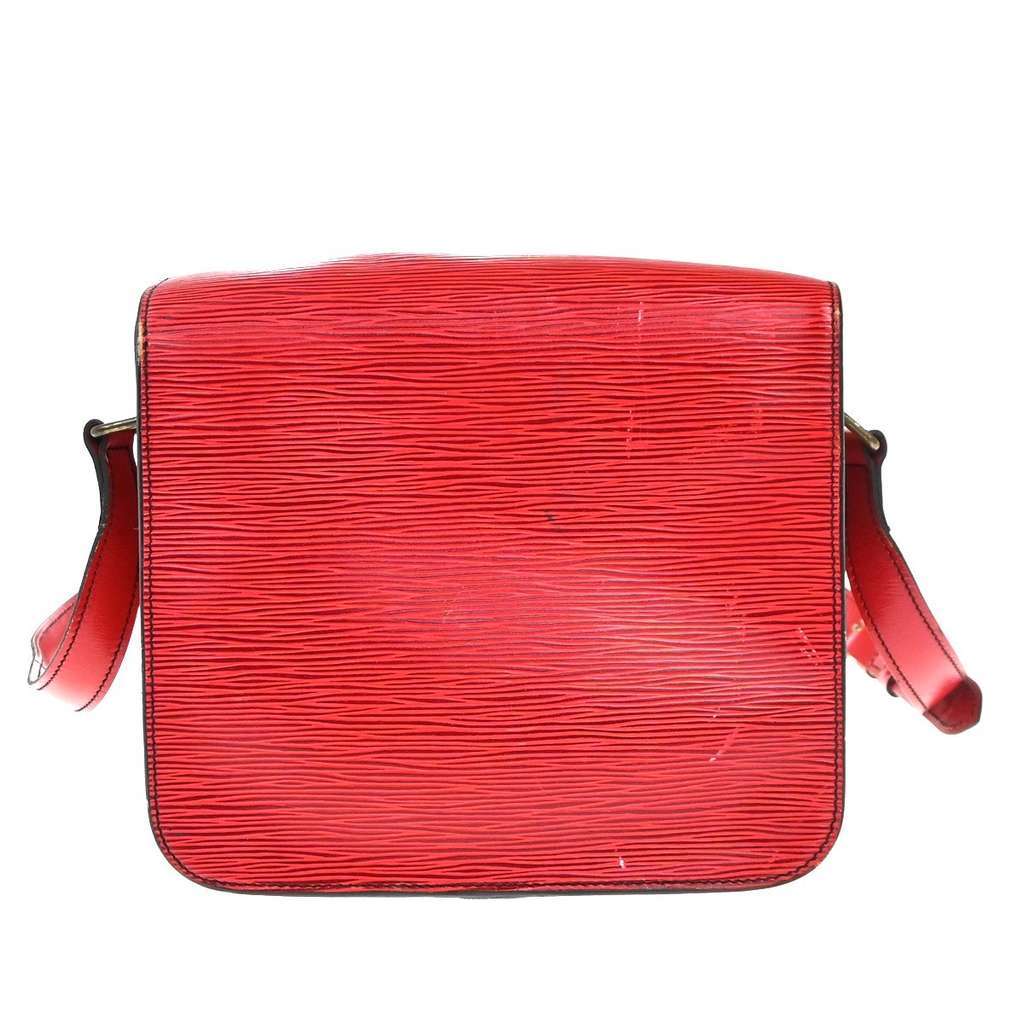 Louis Vuitton Cartouchiere Handbag Red Leather Fair condition - Back View