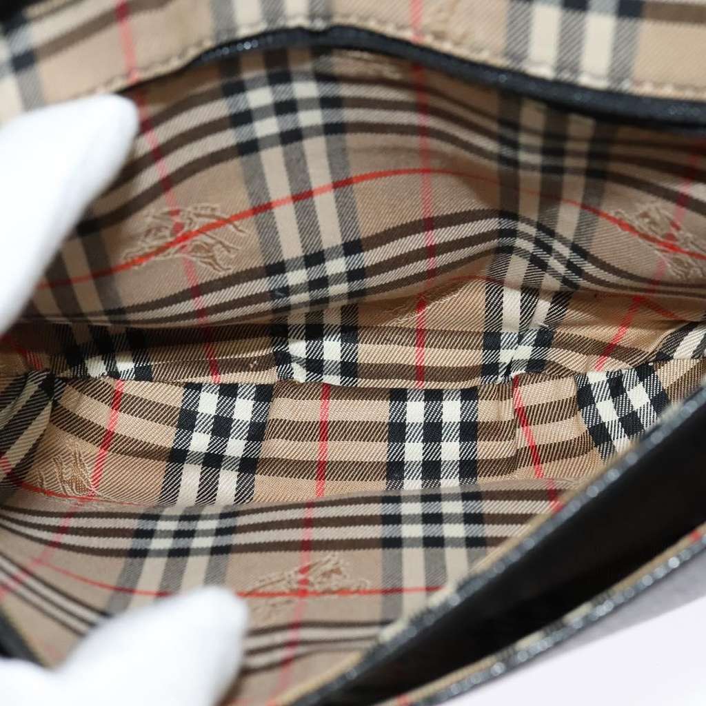 Burberry Flap Shoulder Bag Black Leather Good condition - Box View