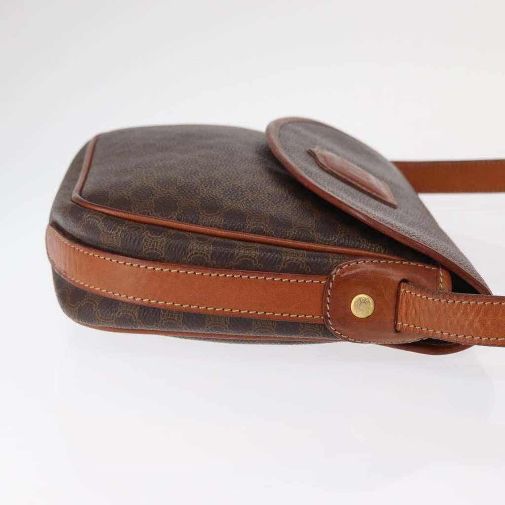 Celine Vintage Macadam Shoulder Bag Brown Canvas Good condition - Inside View