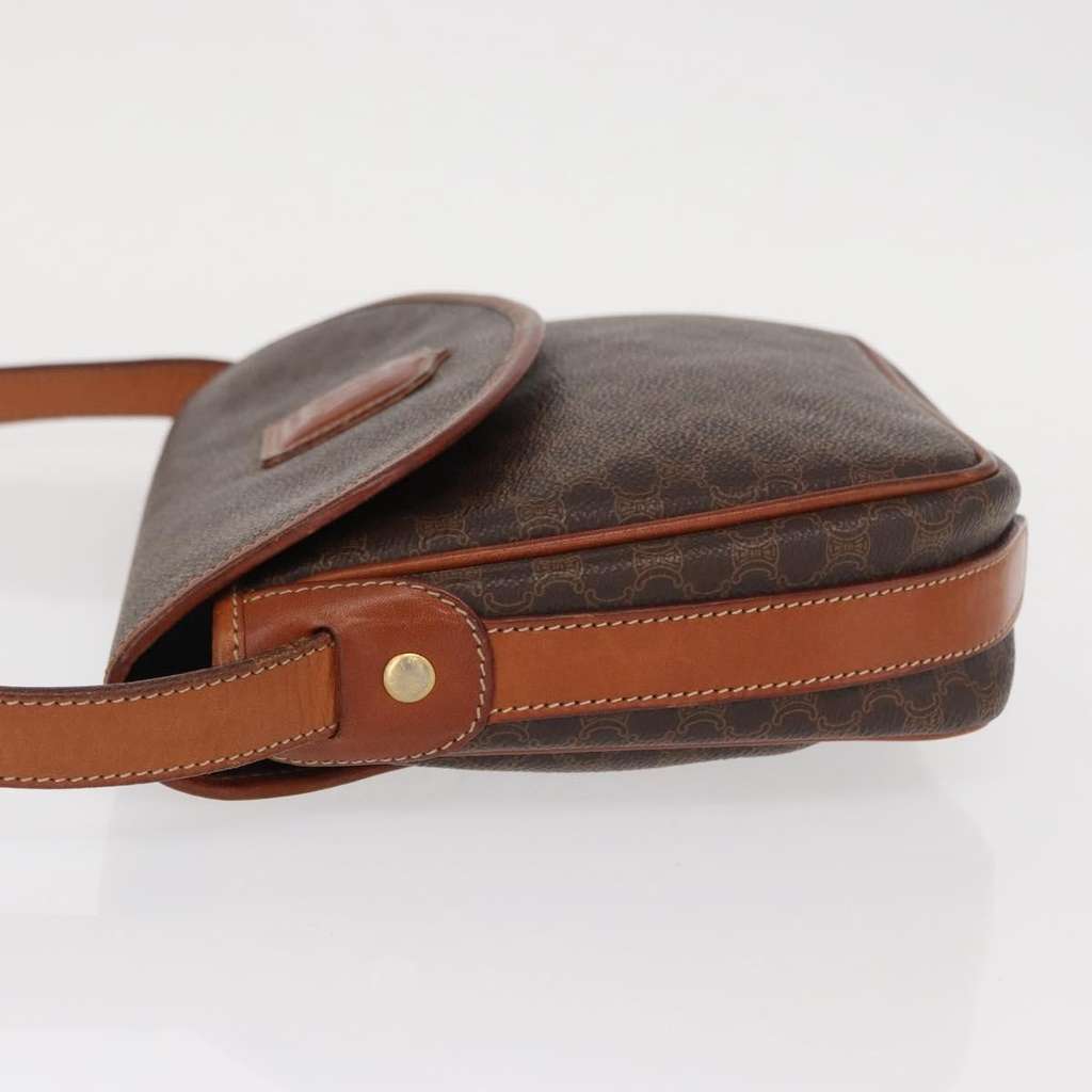 Celine Vintage Macadam Shoulder Bag Brown Canvas Good condition - Model View
