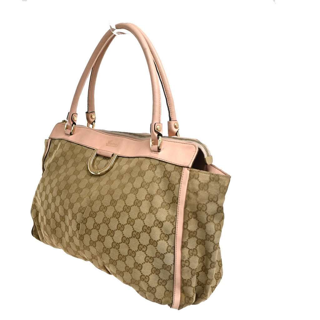 Gucci D-Ring Shoulder Bag Brown Canvas Fair condition - Inside View