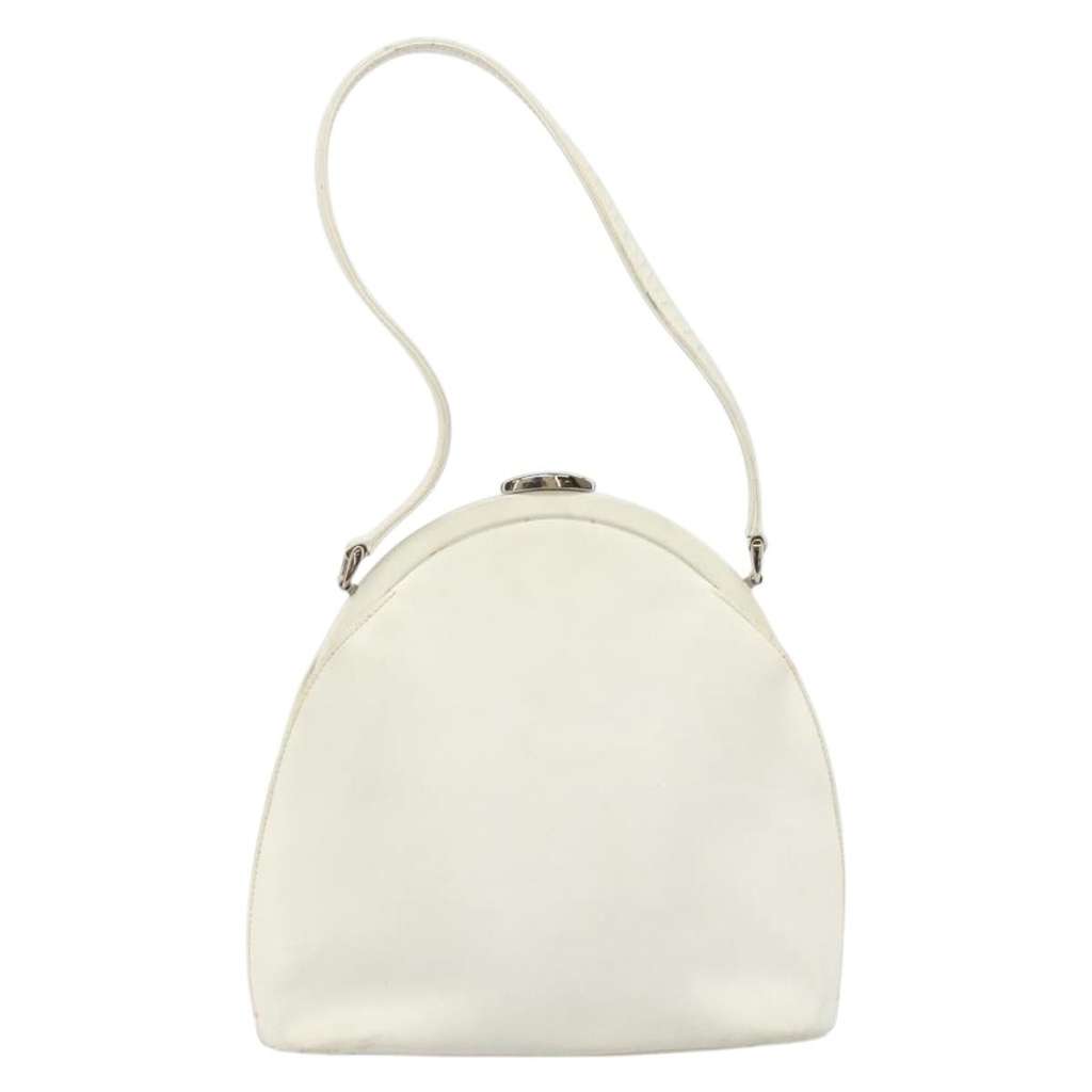 Gucci Vintage Handbag White Leather Fair condition - Back View