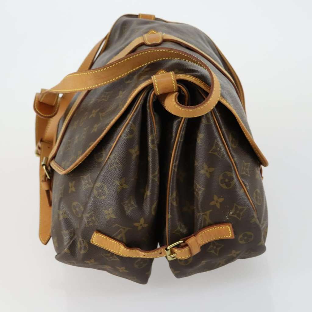 Louis Vuitton Saumur Handbag Brown Canvas Good condition - Inside View