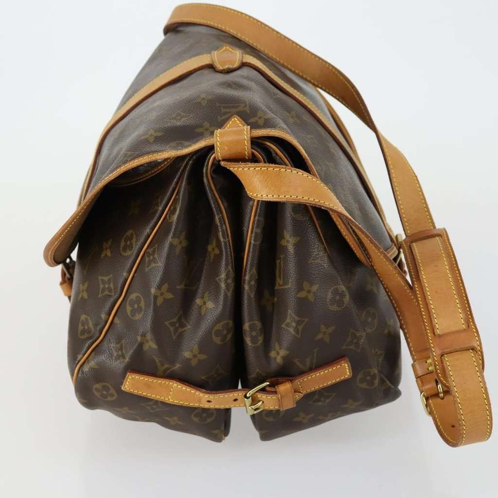 Louis Vuitton Saumur Handbag Brown Canvas Good condition - Model View