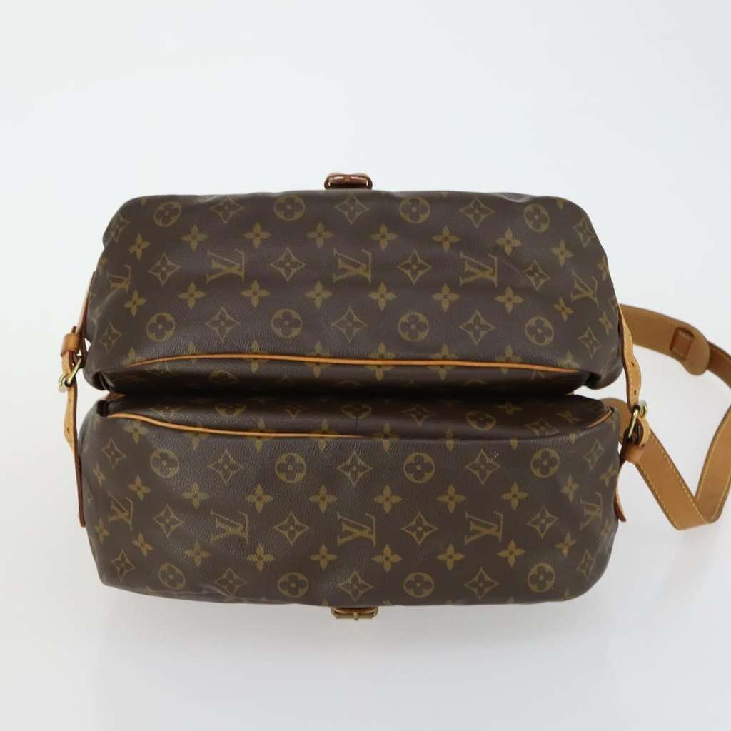 Louis Vuitton Saumur Handbag Brown Canvas Good condition - Box View