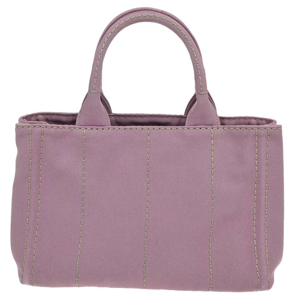 Prada Canapa Open Tote Pink Canvas Good condition - Back View