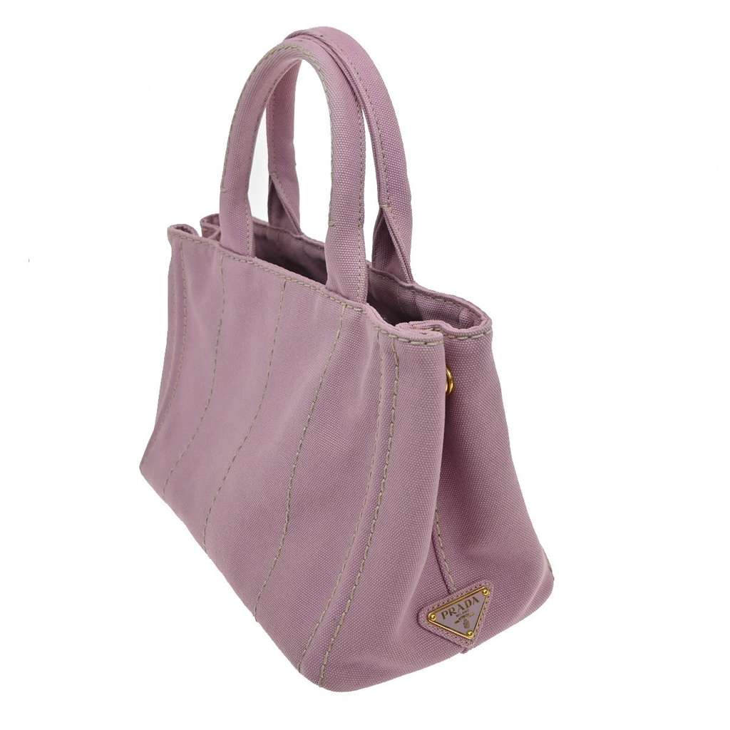 Prada Canapa Open Tote Pink Canvas Good condition - Model View