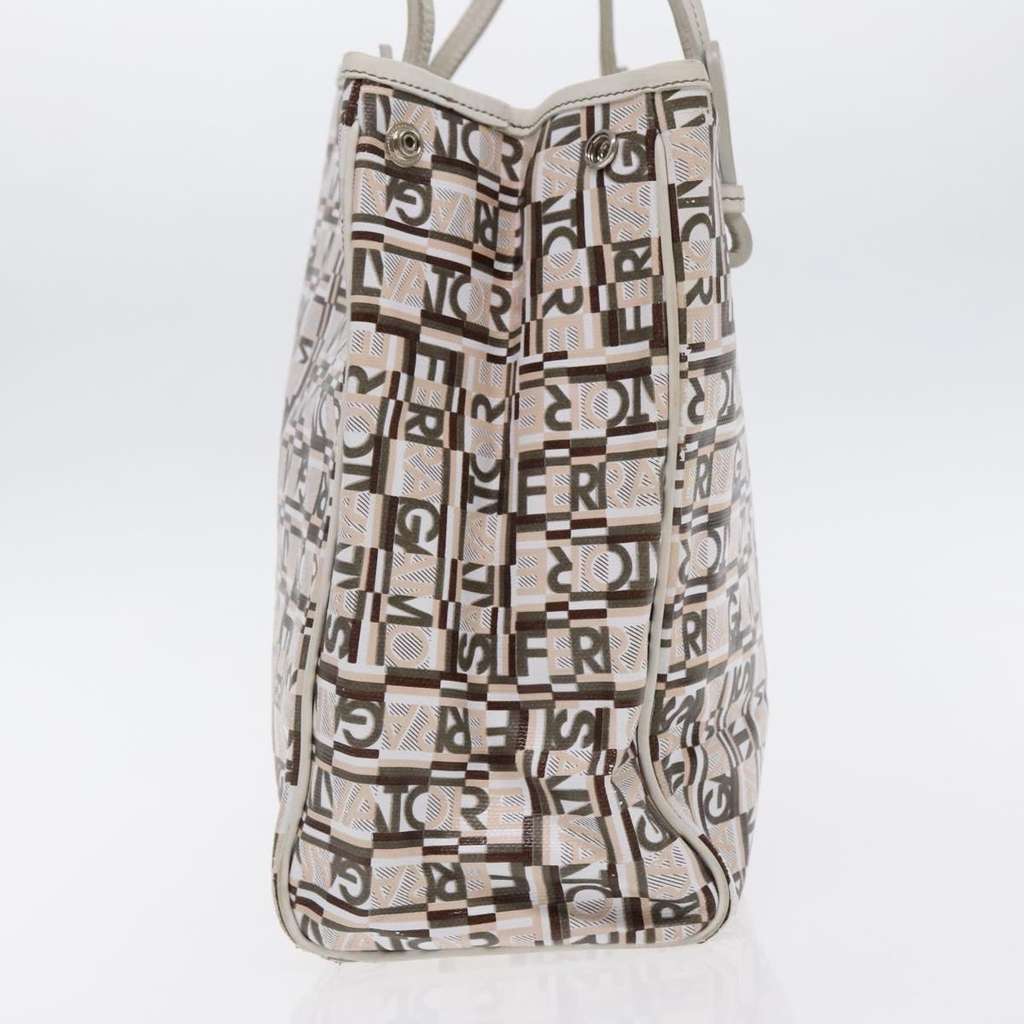 Salvatore Ferragamo Gancini Tote White Leather Good condition - Inside View