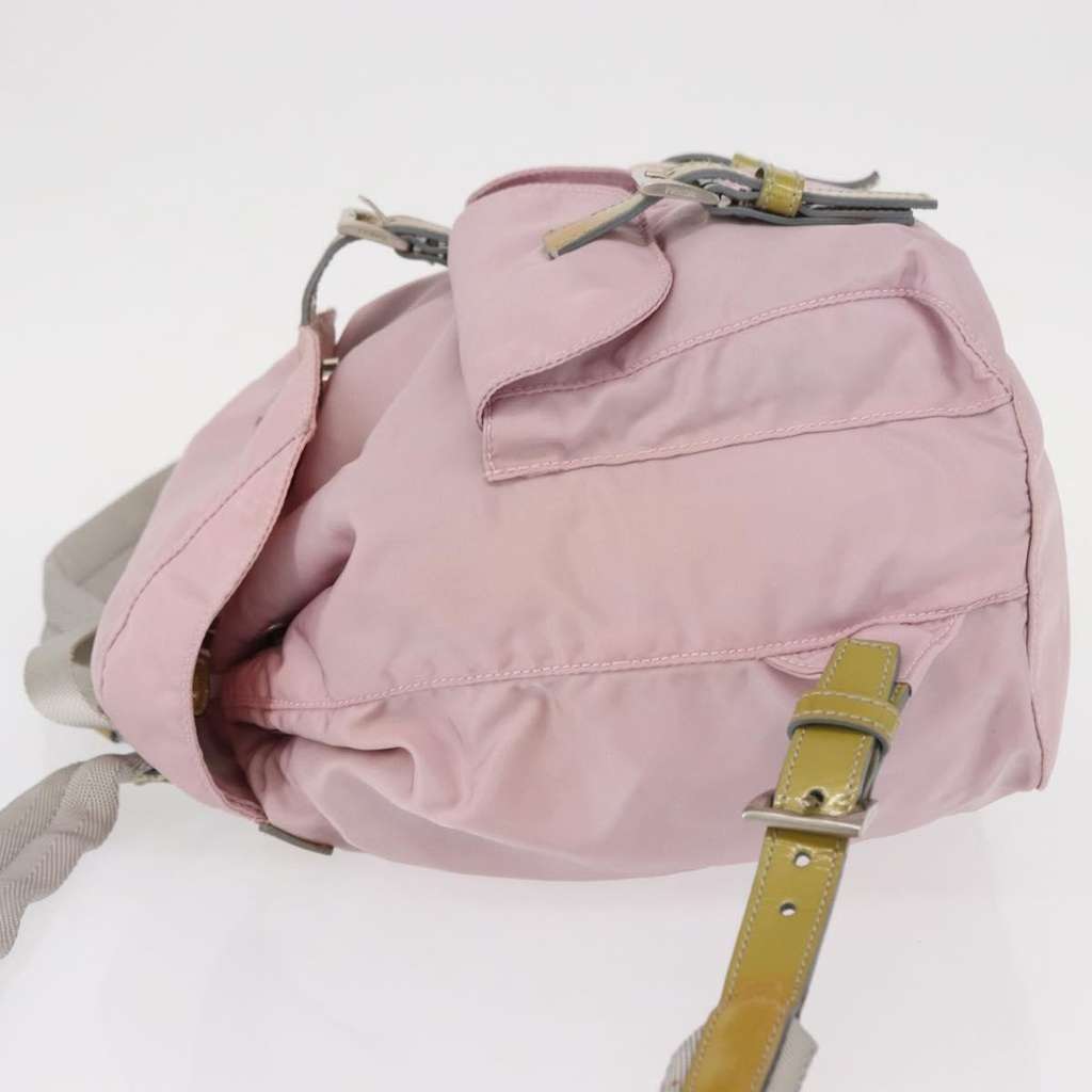 Prada Double Front Pocket Backpack Pink Good condition - Model View