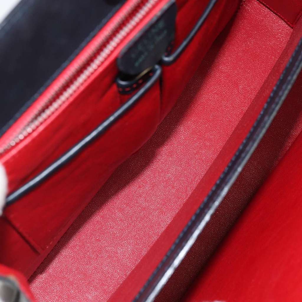 Celine Vintage Shoulder Bag Navy Leather Good condition - Box View