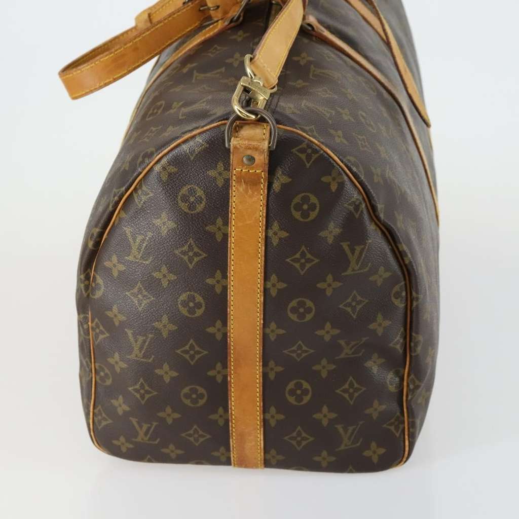 Louis Vuitton Keepall Bandouliere Bag Brown Canvas Fair condition - Inside View