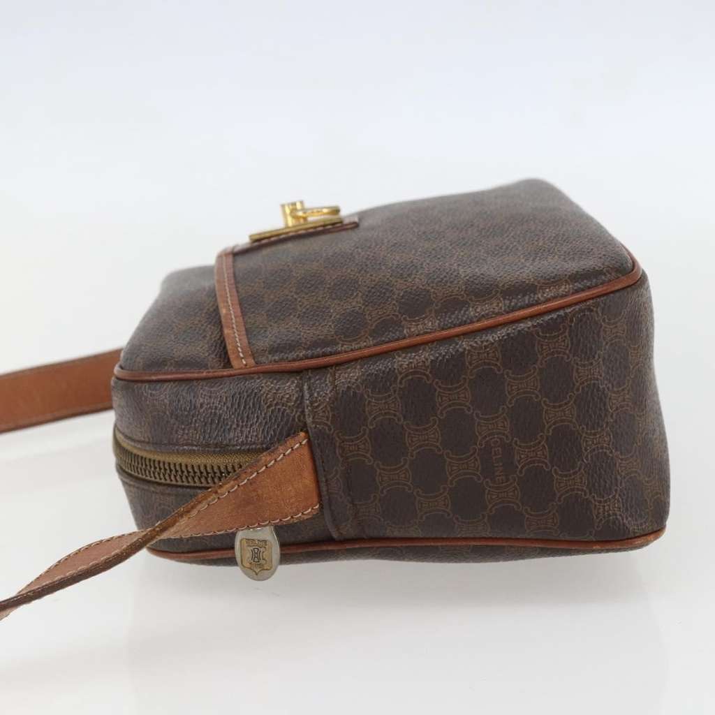 Celine Vintage Macadam Shoulder Bag Brown Canvas Good condition - Inside View