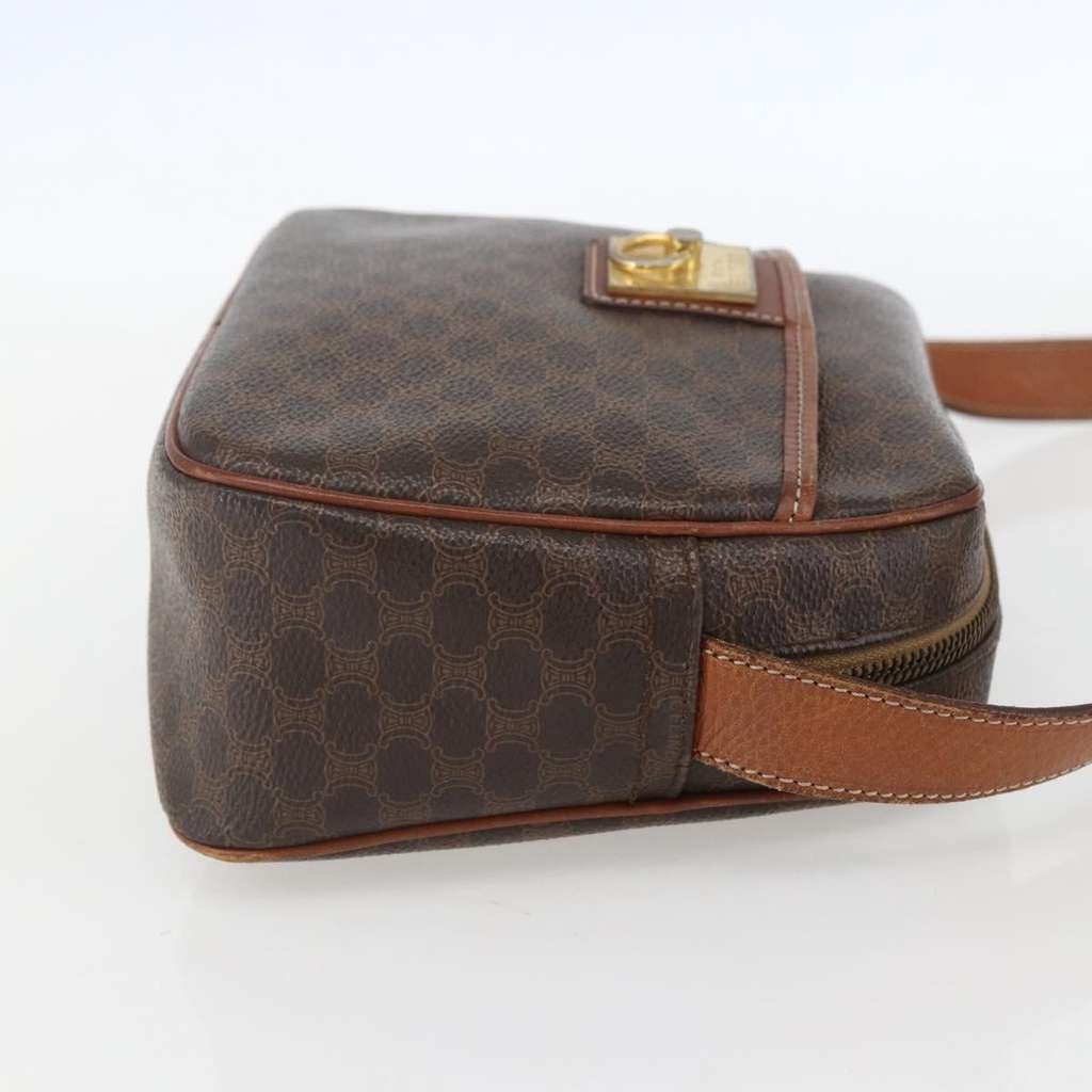 Celine Vintage Macadam Shoulder Bag Brown Canvas Good condition - Model View