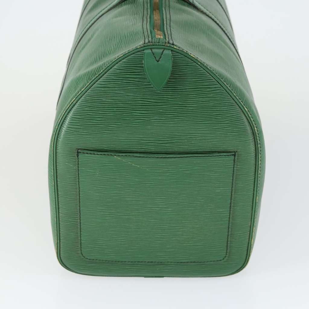 Louis Vuitton Keepall Bag Green Leather Fair condition - Inside View