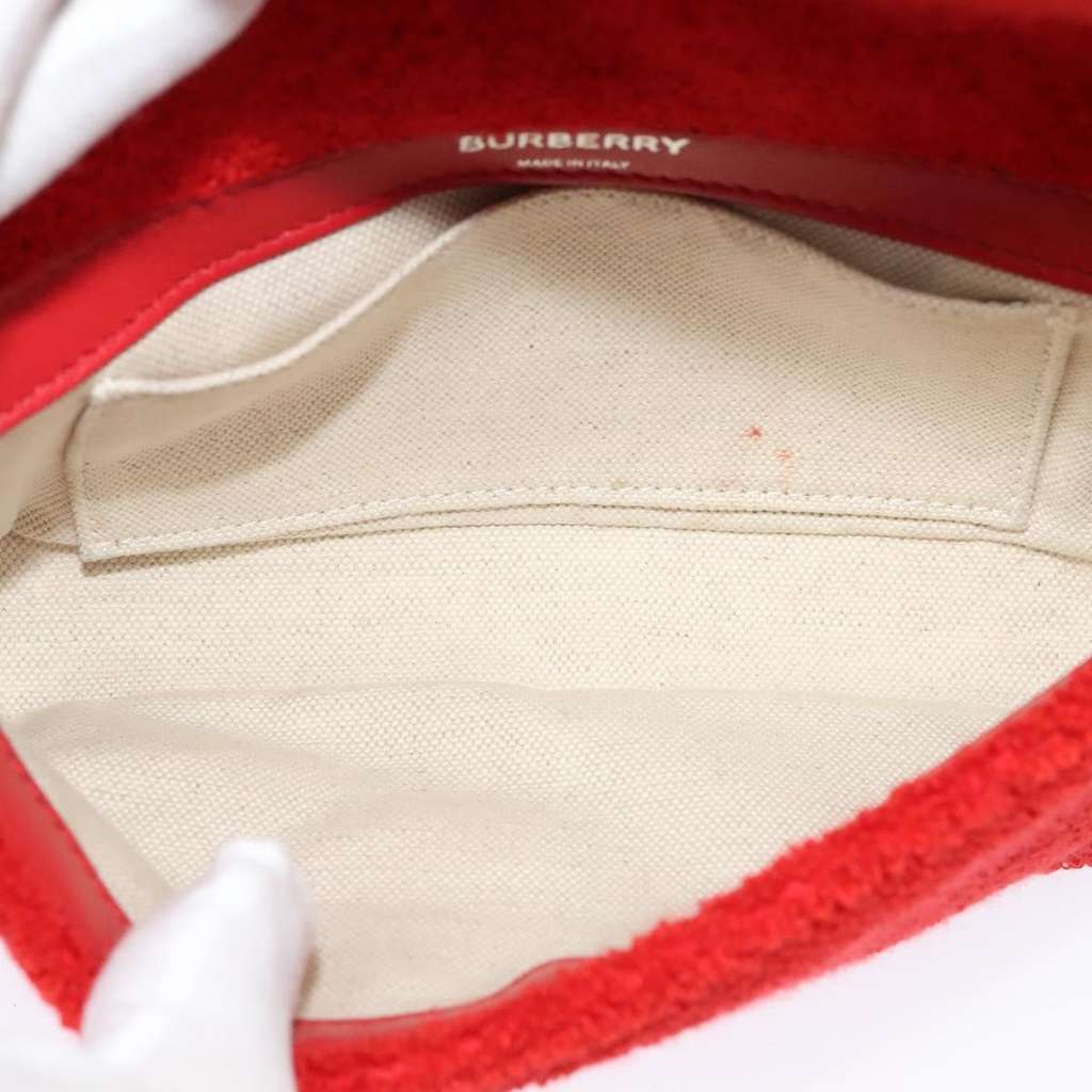 Burberry Lola Shoulder Bag Red Cotton Good condition - Box View