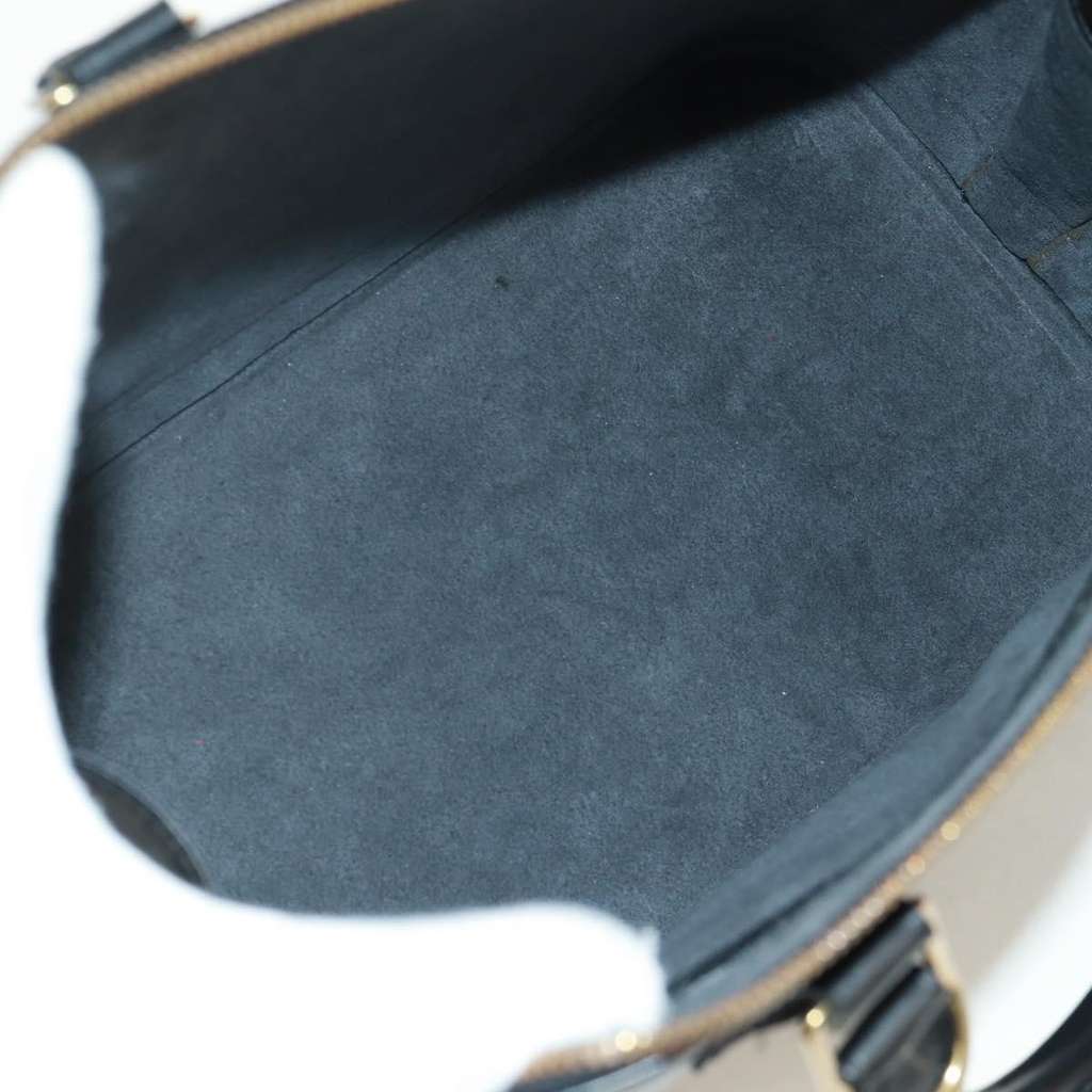 Louis Vuitton Alma Handbag Black Leather Good condition - Box View