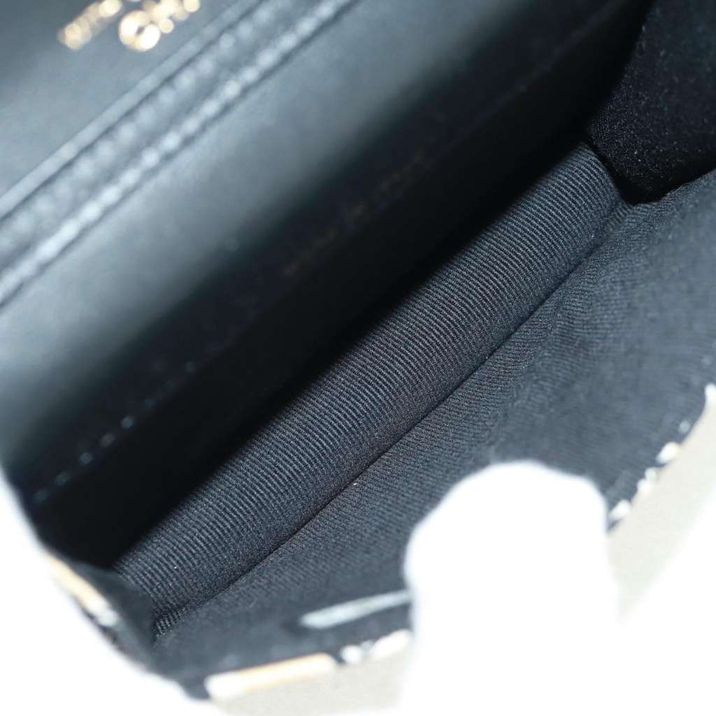 Chanel Flap Card Holder on Chain Beige Satin Very good condition - Box View