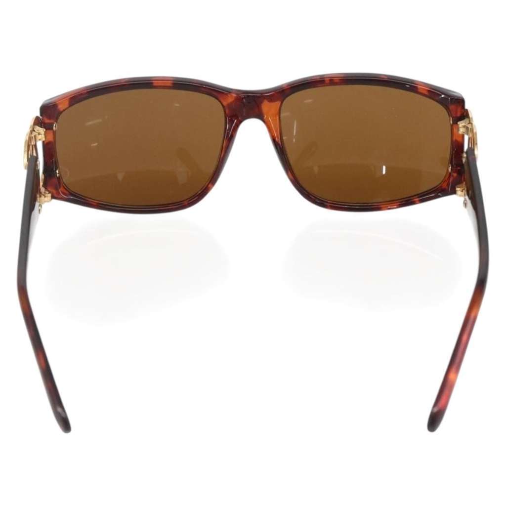 Chanel Logo CC Sunglasses Brown Plastic Good condition - Back View