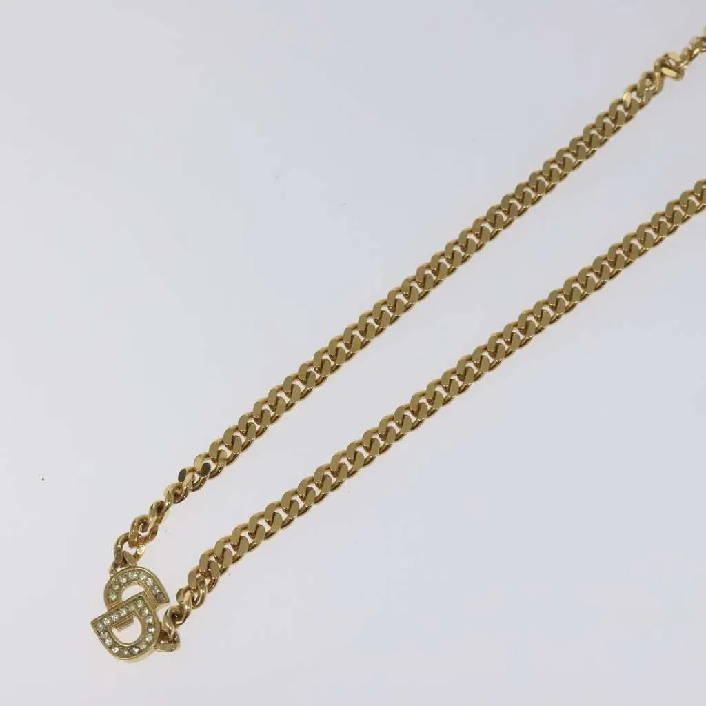 Dior CD Pendant Necklace Gold Metal Good - Box View