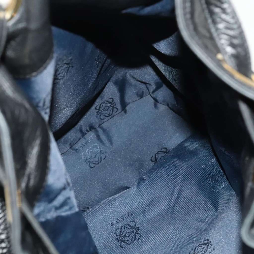 Loewe Vintage Shoulder Bag Black Leather Good condition - Box View