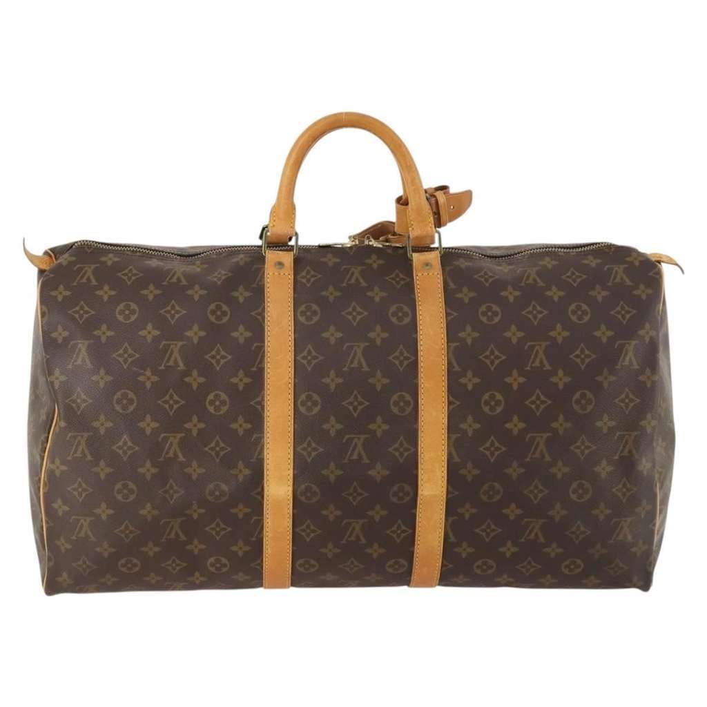 Louis Vuitton Keepall Bag Brown Canvas Fair condition - Back View
