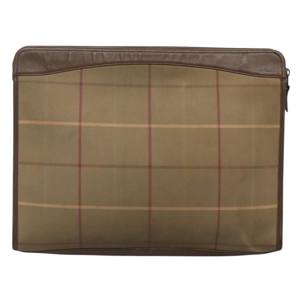 Burberry Nova check Pochette Beige Canvas Good condition - Back View