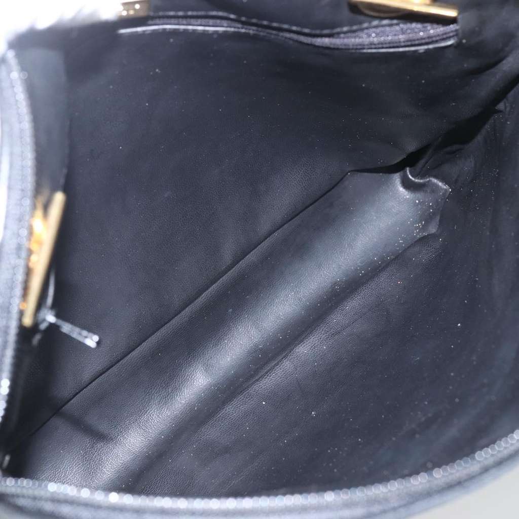 Bally Vintage Chain Shoulder Bag Black Leather Good condition - Box View