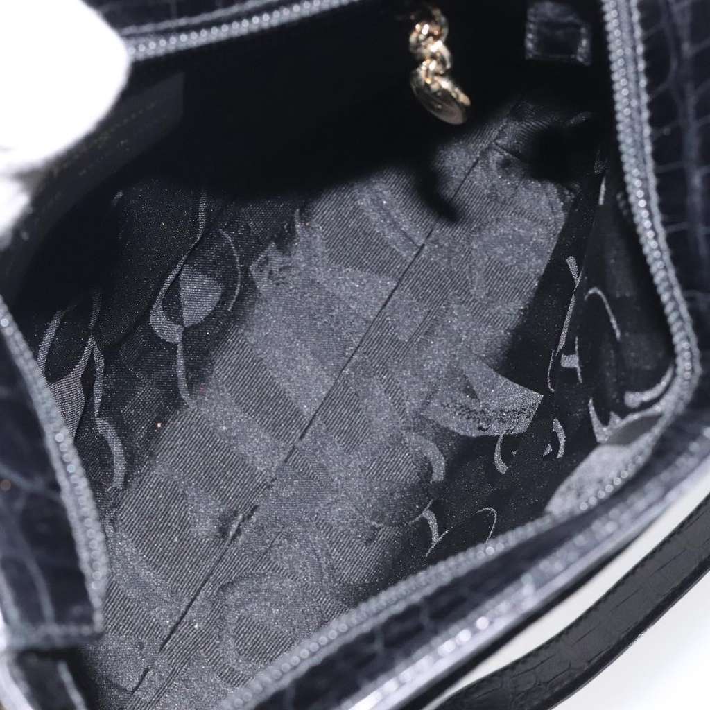 Salvatore Ferragamo Vara shoulder Bag Black Leather Good condition - Box View