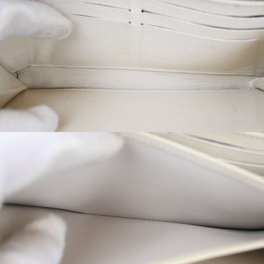 Louis Vuitton Zippy Wallet NM White Leather Good condition - Box View