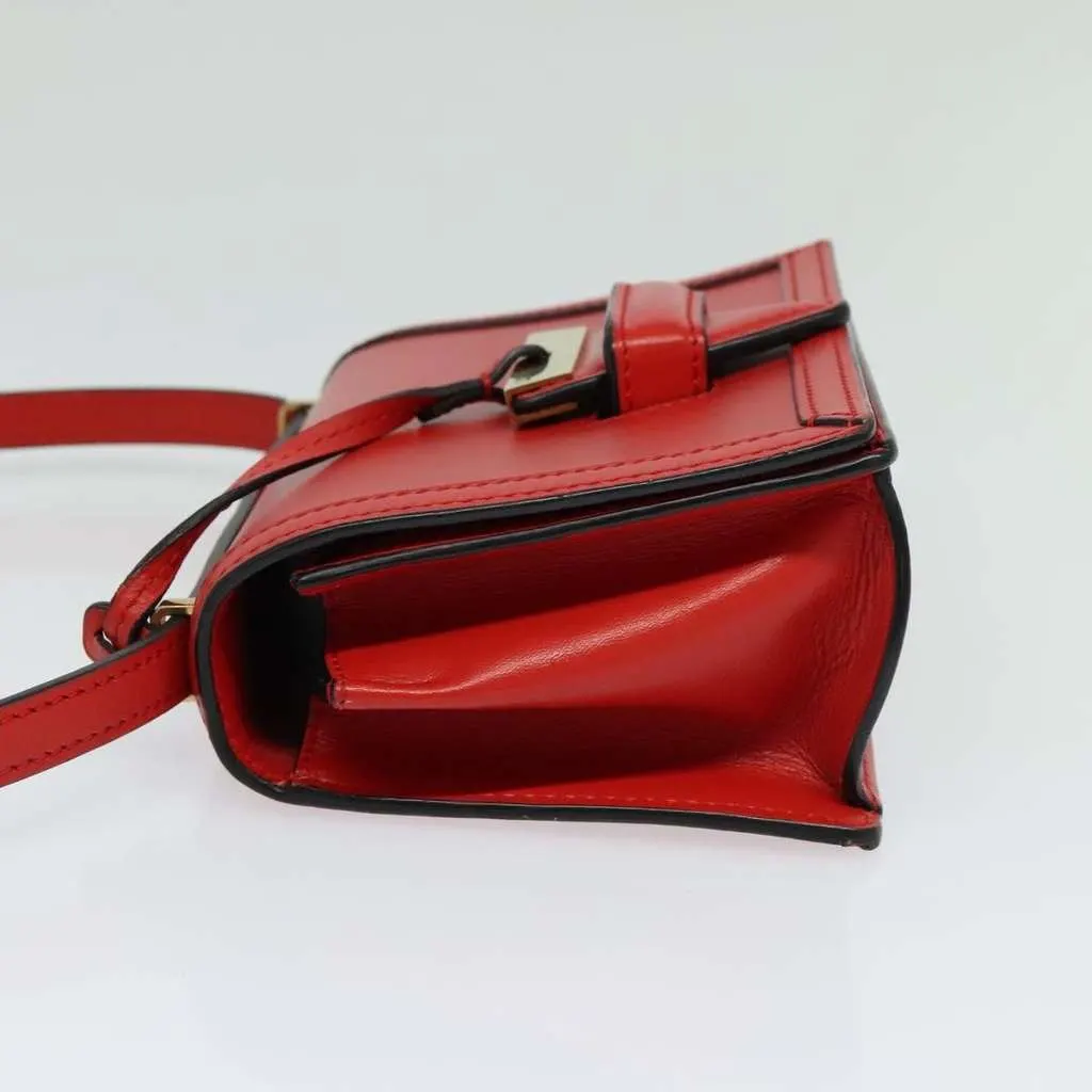 Loewe Barcelona Shoulder Bag Red Leather Good - Inside View