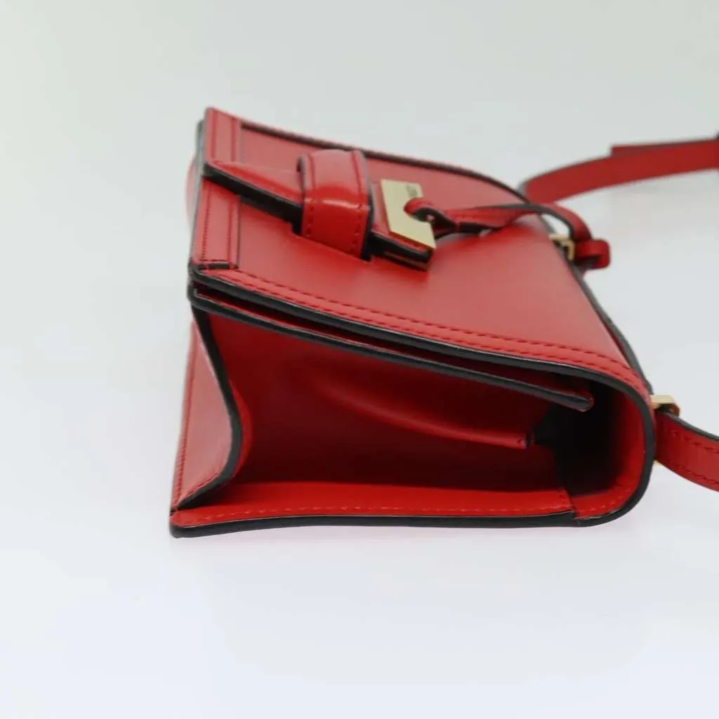 Loewe Barcelona Shoulder Bag Red Leather Good - Model View