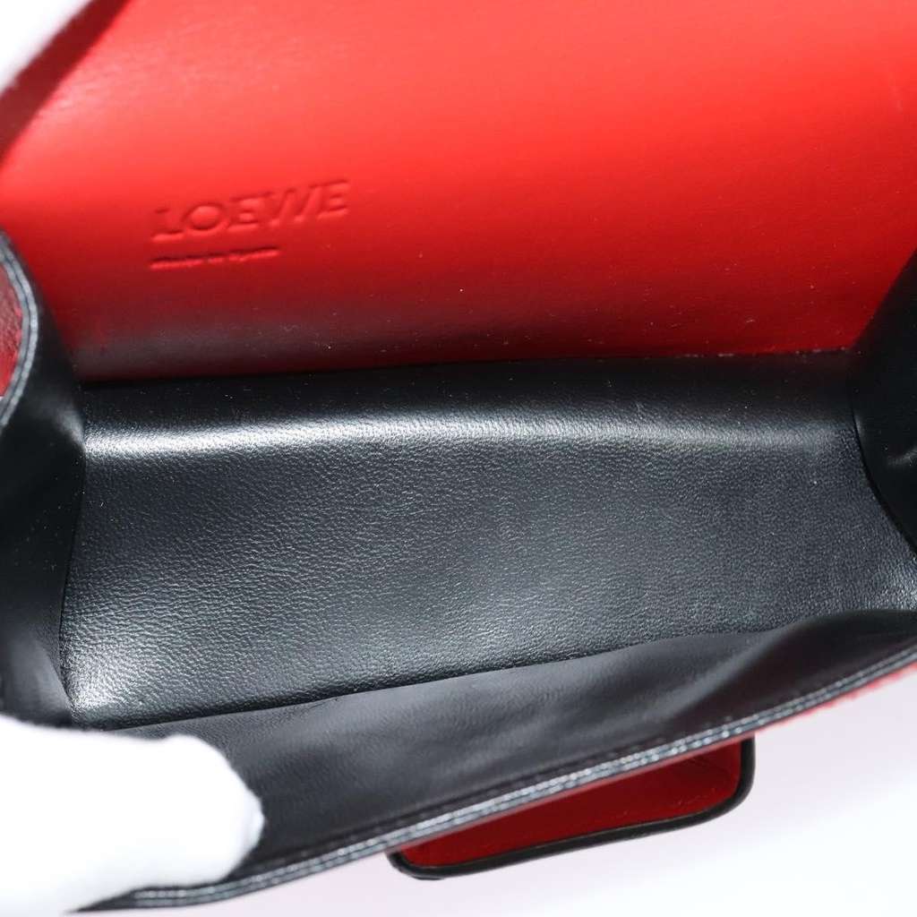 Loewe Barcelona Shoulder Bag Red Leather Good condition - Box View