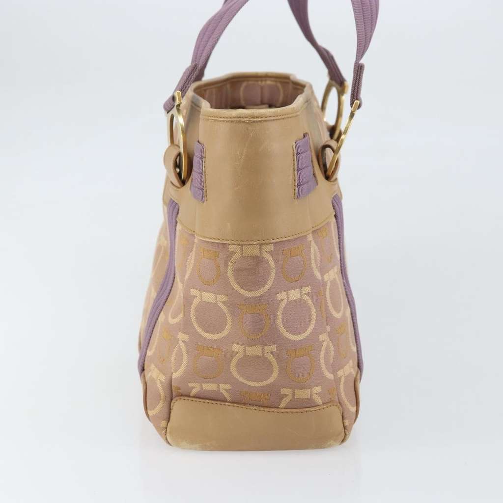 Salvatore Ferragamo Gancini Tote Purple Canvas Fair condition - Inside View