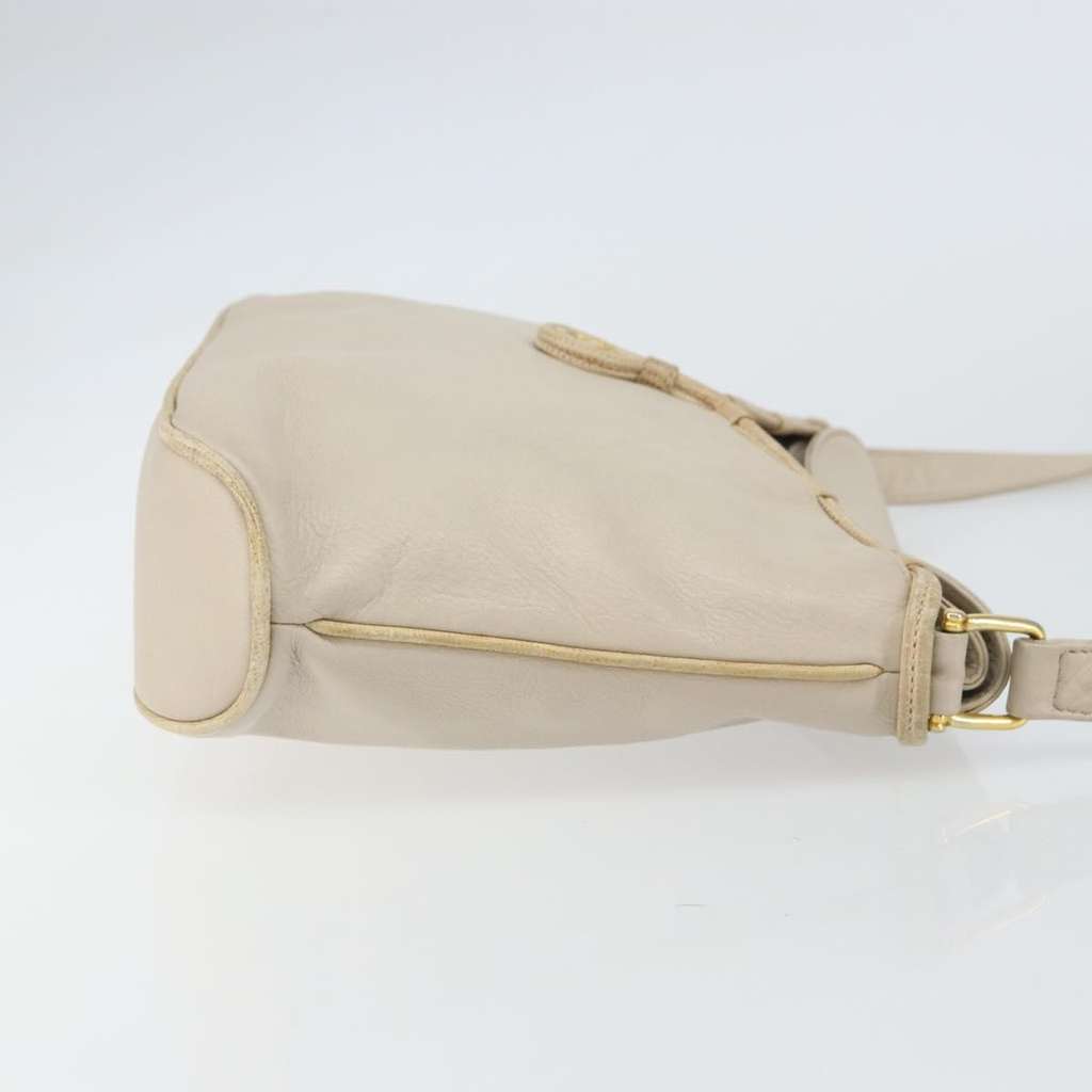 Celine Vintage Shoulder Bag Beige Leather Good condition - Inside View