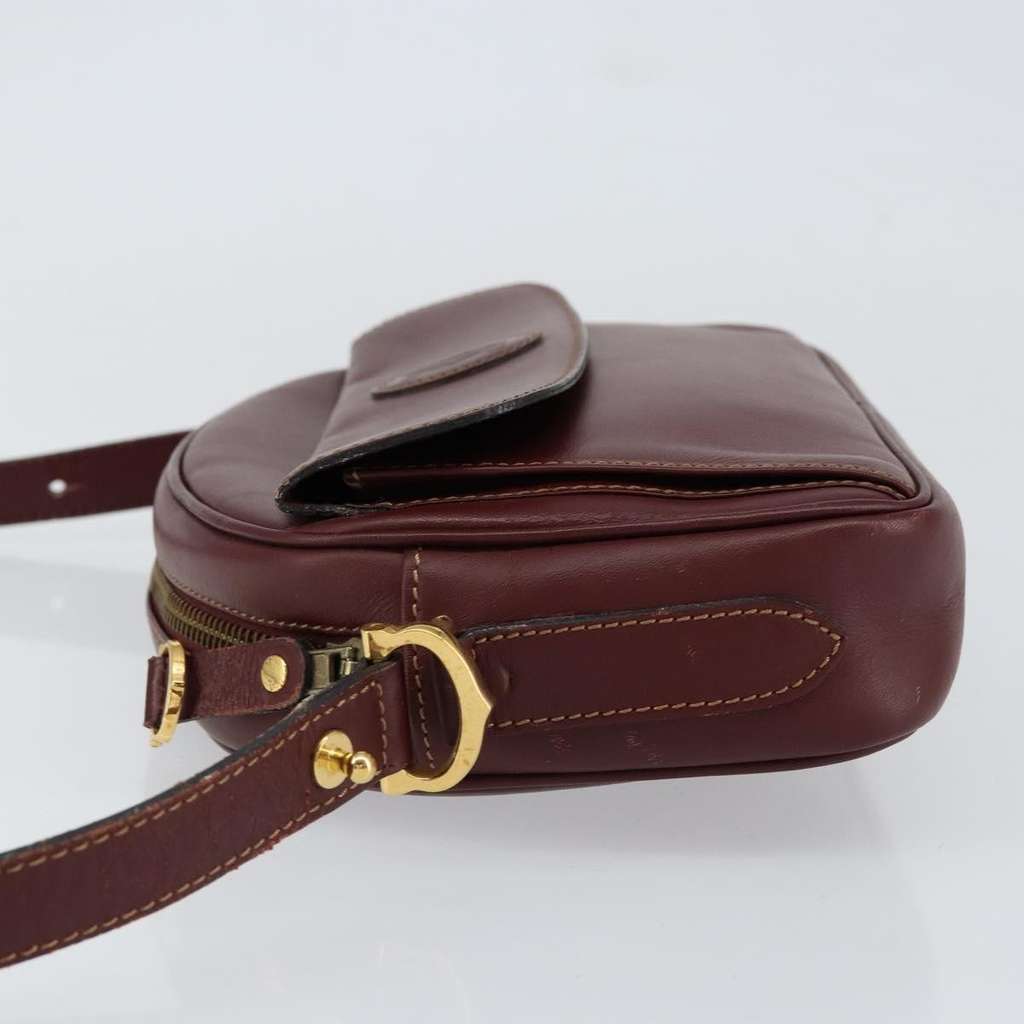 Cartier Must de Cartier Shoulder Bag Burgundy Leather Good condition - Model View