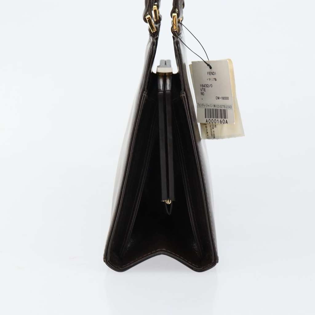 Fendi Vintage Top Handle Bag Brown Leather Good condition - Inside View