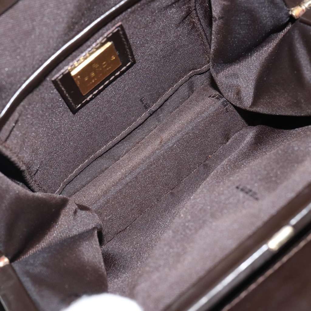 Fendi Vintage Top Handle Bag Brown Leather Good condition - Box View