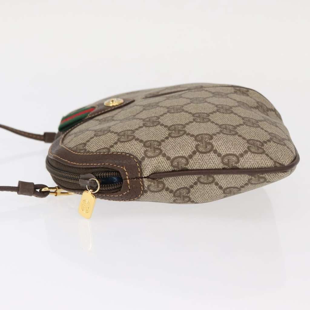 Gucci Vintage Web Crossbody Bag Beige Canvas Good condition - Model View