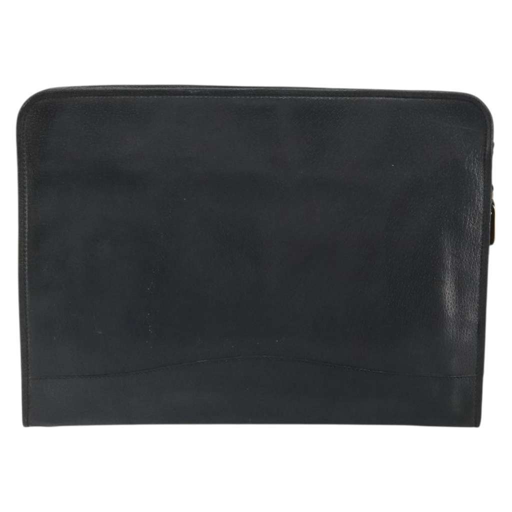 Gucci Vintage clutch Bag Black Leather Good condition - Back View