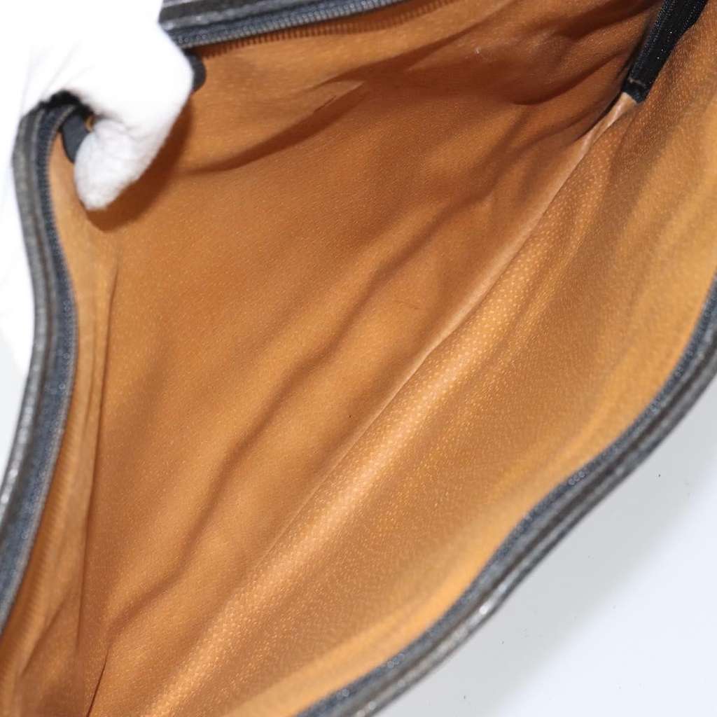 Gucci Vintage clutch Bag Black Leather Good condition - Box View