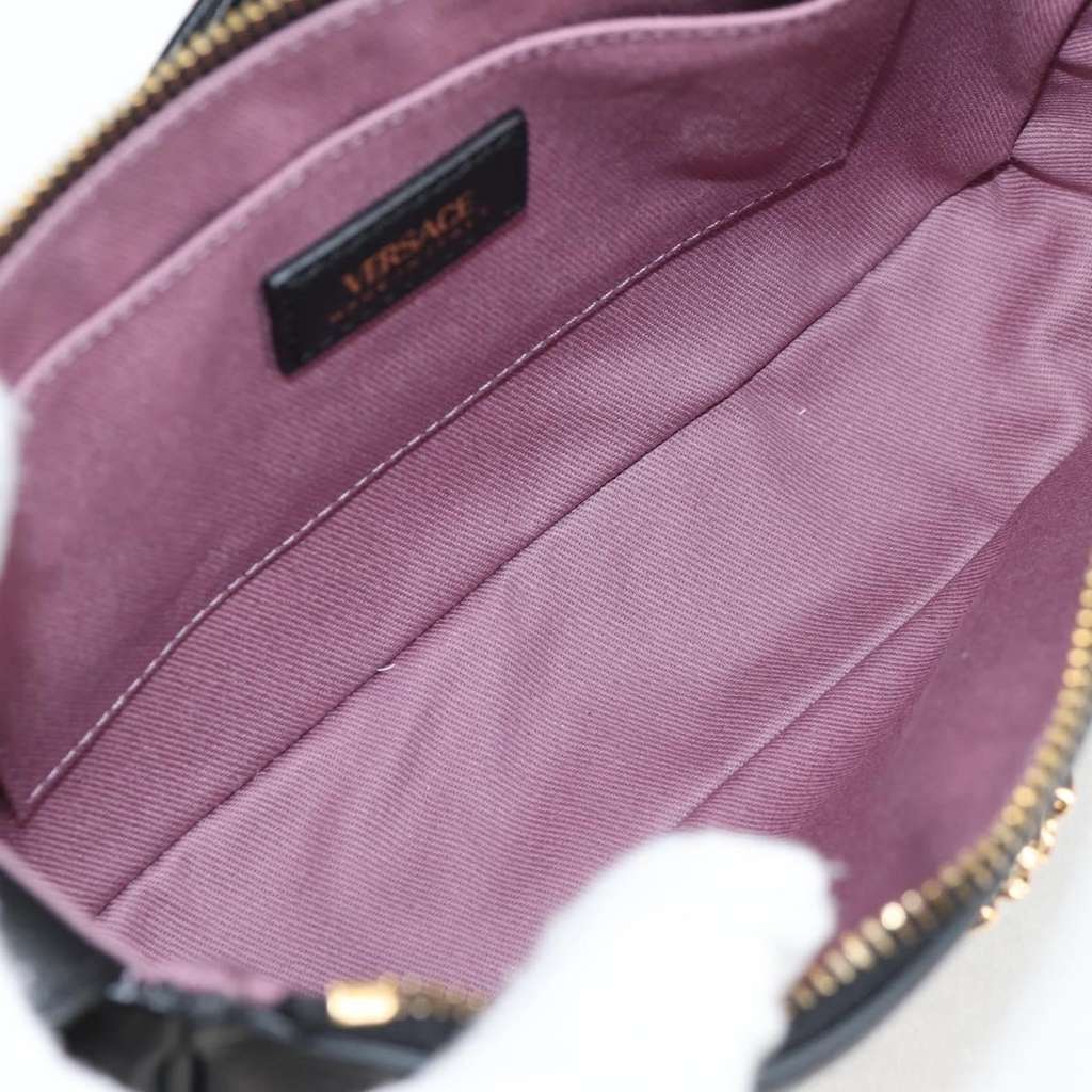 Versace Medusa Shoulder Bag Black Leather Good condition - Box View