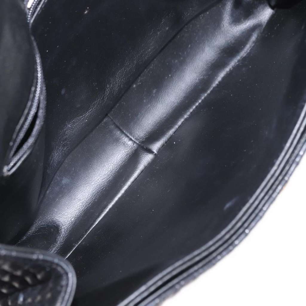 Bally Vintage Chain Shoulder Bag Black Leather Good condition - Box View