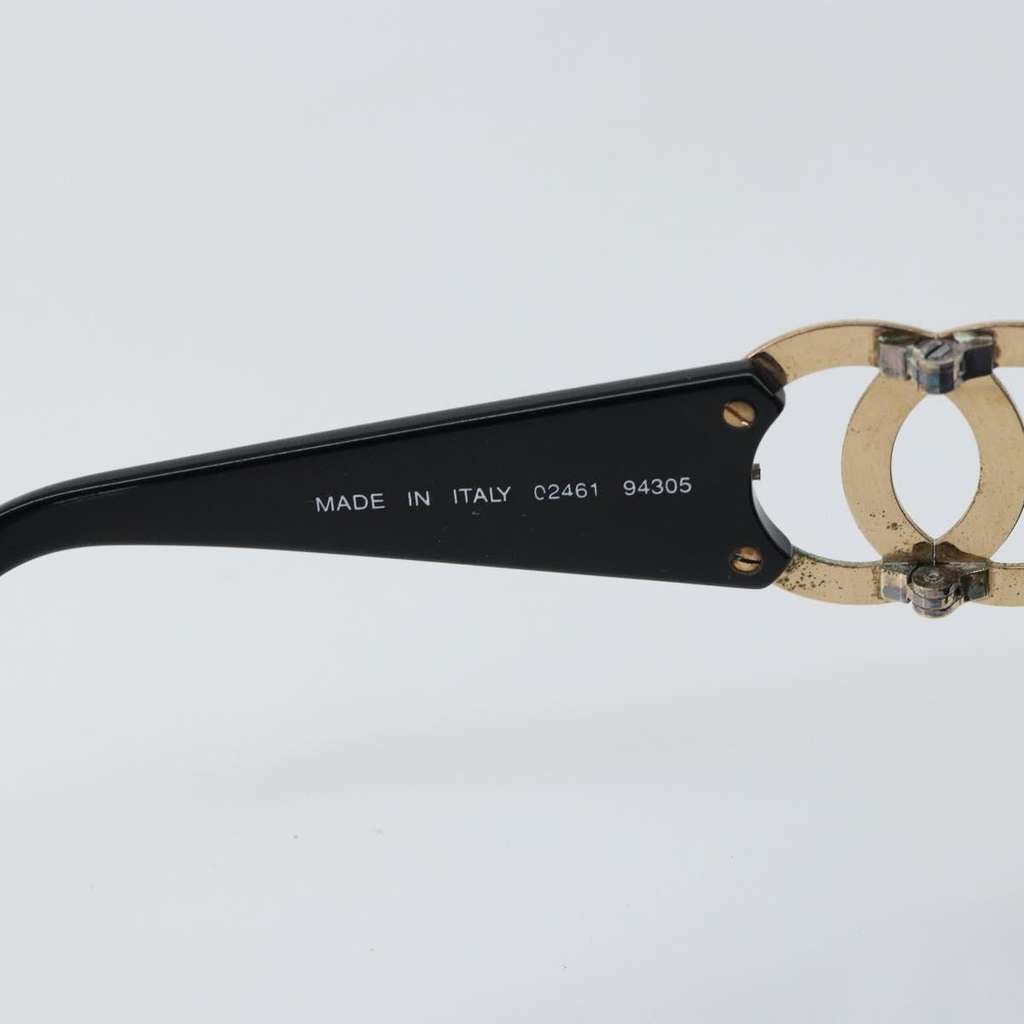 Chanel Logo CC Sunglasses Black Plastic Good condition - Box View