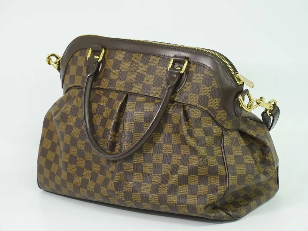 Louis Vuitton Trevi Handbag Brown Canvas Good - Back View