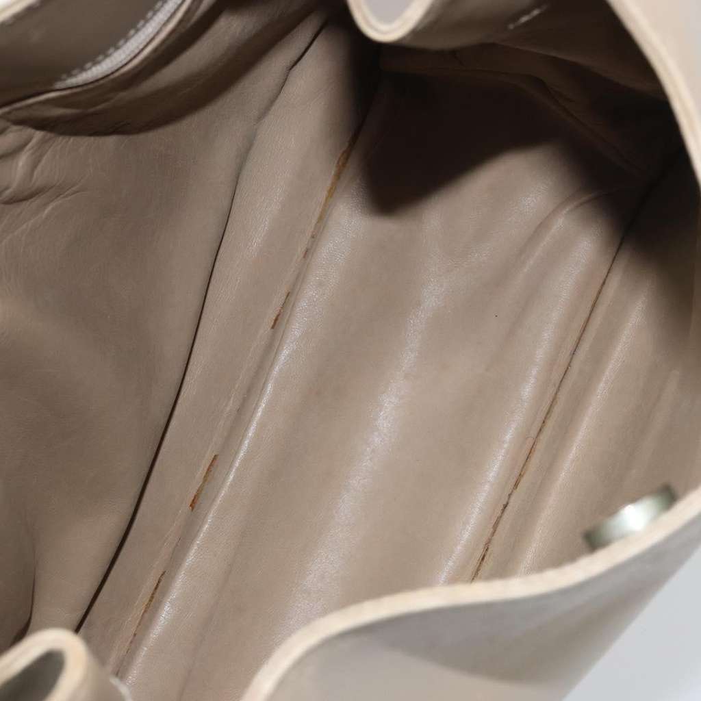 Gucci Vintage Shoulder Bag Beige Leather Good condition - Box View